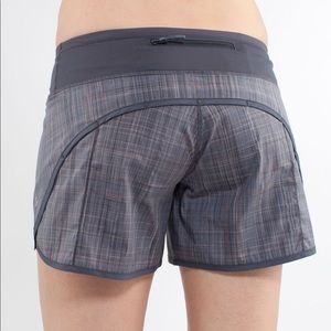 Lululemon Coal Pink Pig Shale Striped Shorts